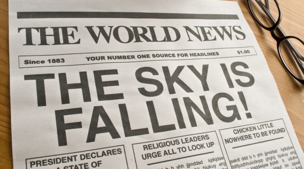 Headlines In A Newspaper
