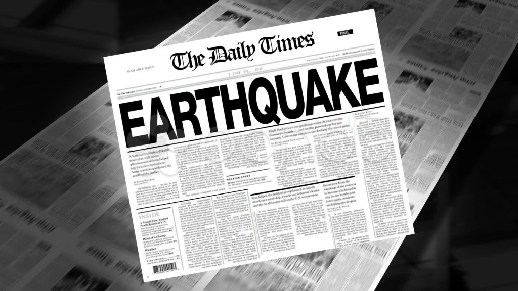 Headlines In A Newspaper
